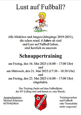 Banner Schnuppertraining