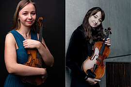 Banner Eva Rabchevska und Bella Chich – Mozart, Haydn, Bach, Martinů