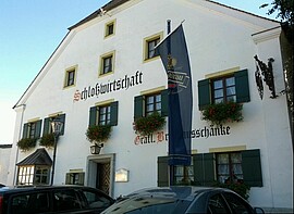 Banner Vatertagsfrühschoppen im Biergarten