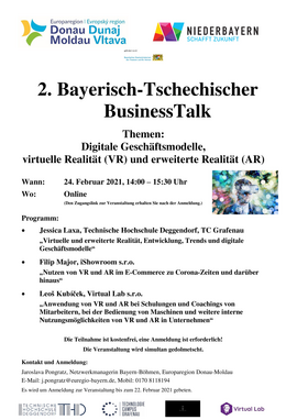 Banner 2. Bayerisch-Tschechischer BusinessTalk
