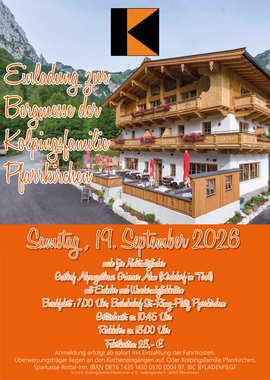 Banner Bergmesse der Kolpingsfamilie Pfarrkirchen auf der Griesner Alm in Kirchdorf in Tirol