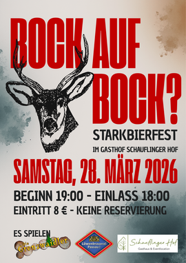 Banner Bock auf Bock!? Starkbierfest - Volksmusikkonzert