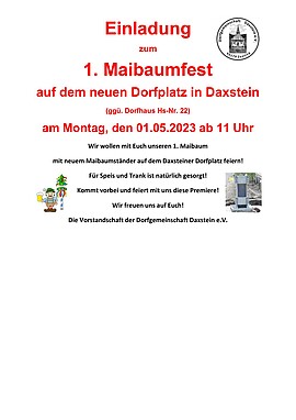 Banner Maibaumfest Daxstein