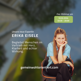 Banner Webinar mit Erika Eisele: Sales neu denken – so authentisch, so erfolgreich