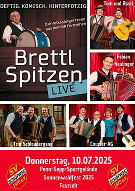 Banner Brettl Spitzen LIVE in Schöfweg