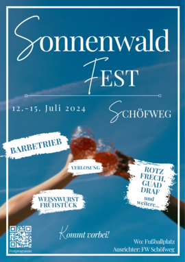 Banner Sonnenwaldfest Schöfweg