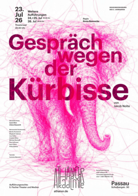 Banner Gespräch wegen der Kürbisse