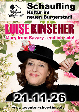 Banner Kabarett „Mary from Bavary - endlich solo!“ mit Luise Kinseher