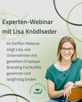 Banner Neue Wege zur Fachkräftebindung / Employer Branding mit Lisa Knödlseder